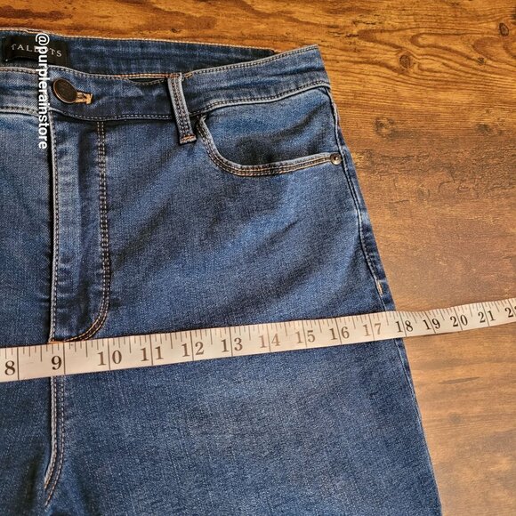 Talbots Jeans Size 12 Jegging Crop High Rise Tummy Control Slimming Dark Wash - Picture 7 of 11